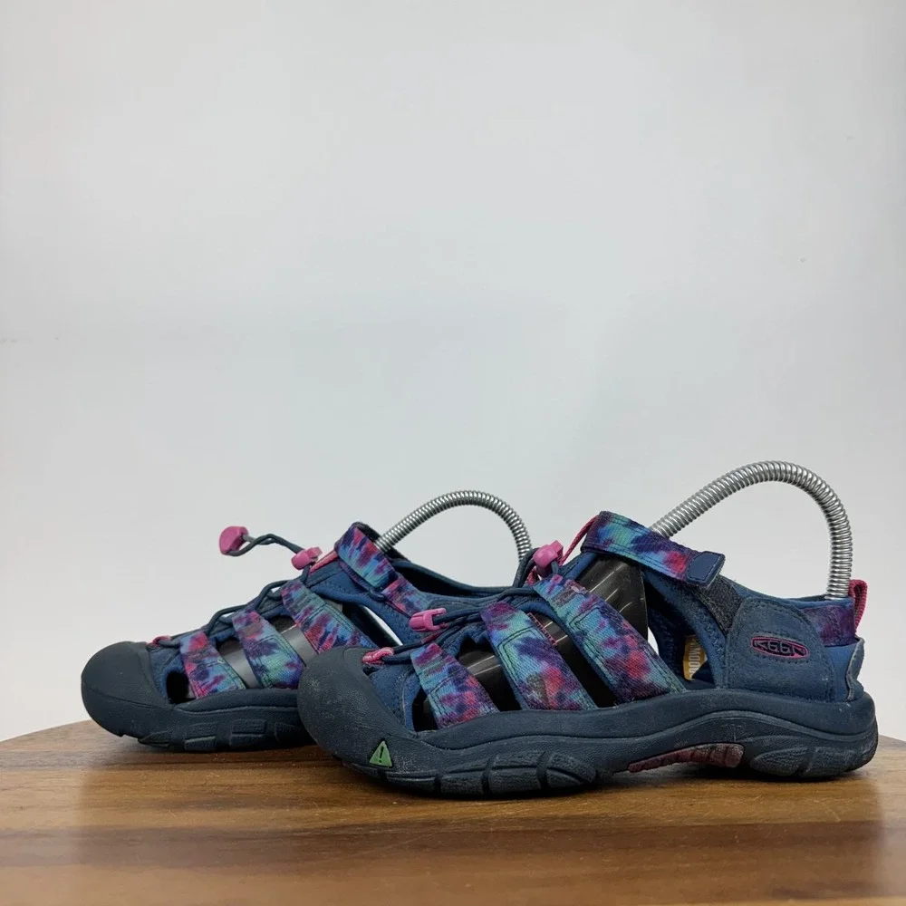 Childrens Big Kids Keen Newport H2 Waterproof‎ Blue Shoes Sandals Size 4 Y GUC